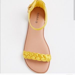 Torrid Mustard Satin Braided Sandal